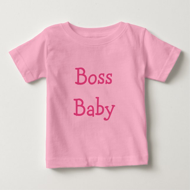 Boss Baby (Pink Letters)* Baby T-Shirt (Front)