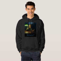 Boss behave men black hooded sweatshirt