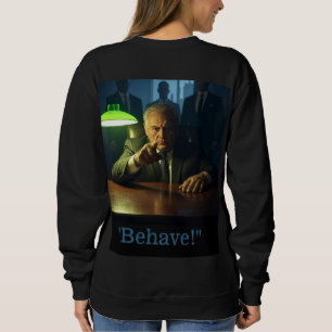 Boss behave women black sweatshirt back