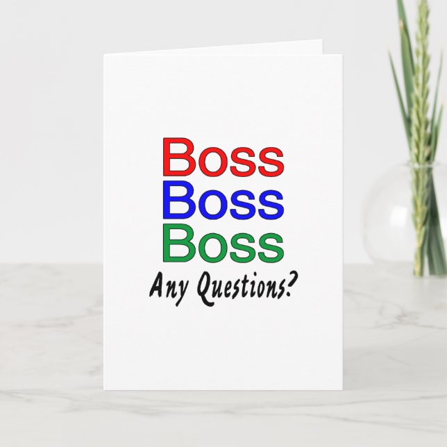 Boss Boss Boss Holiday Card (Front)