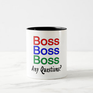 Boss Boss Boss Two-Tone Coffee Mug