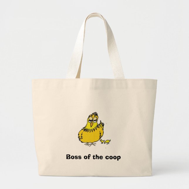 boss, Boss of the coop Large Tote Bag (Front)