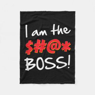 Boss, Bosses Humour Quote Graphic Gag Gift  Fleece Blanket