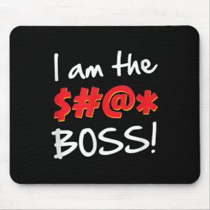 Boss, Bosses Humour Quote Graphic Gag Gift Mouse Pad