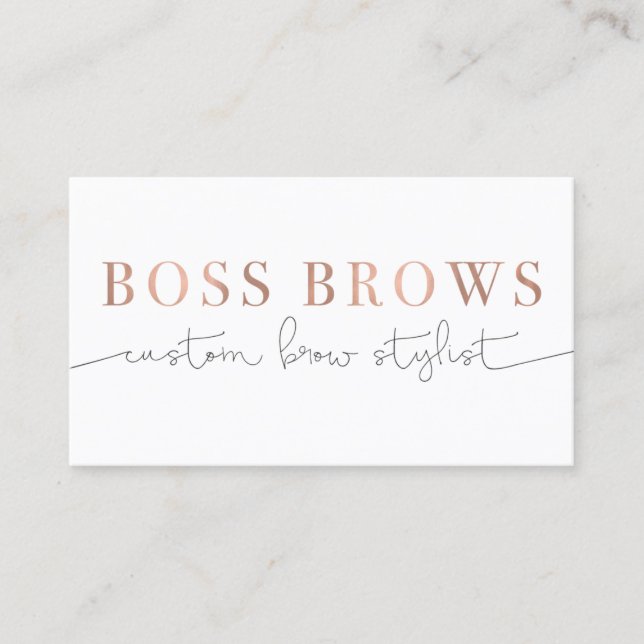 Boss Brows Business Card (Front)