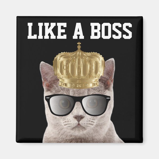 BOSS CAT BIRTHDAY MAGNETS (Front)