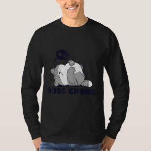 Boss Chonk Lazy Sleeping Fat Cat Meme Design T-Shirt
