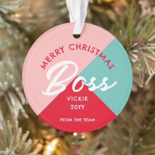 Boss Christmas Colorful Business Personalized Ornament