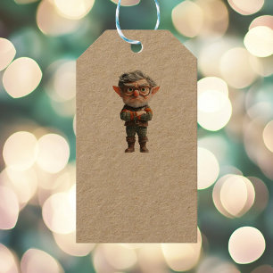 Boss Christmas Elf Kraft Gift Tags