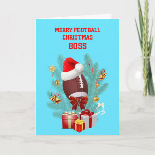 Boss Christmas Football Holiday Card