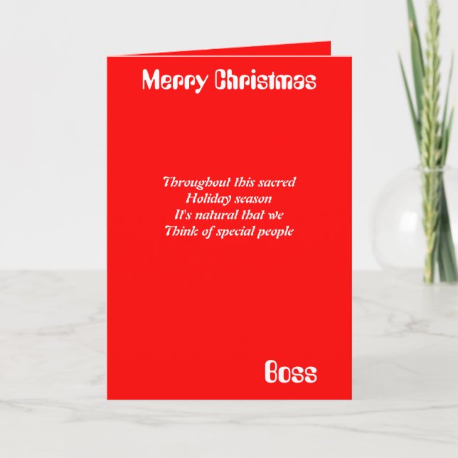 Boss  Christmas greeting cards (Front)