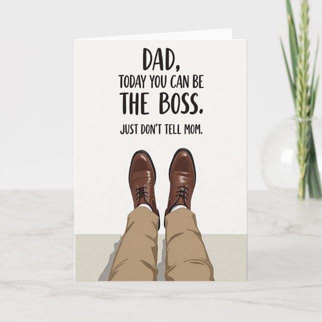 Boss Dad Funny Moment Card (Front)