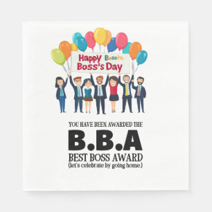 Boss Day Employee Appreciation Big Bad Boss  Napkin