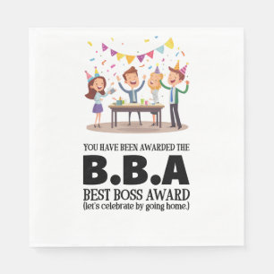 Boss Day Employee Appreciation Big Bad Boss Napkin