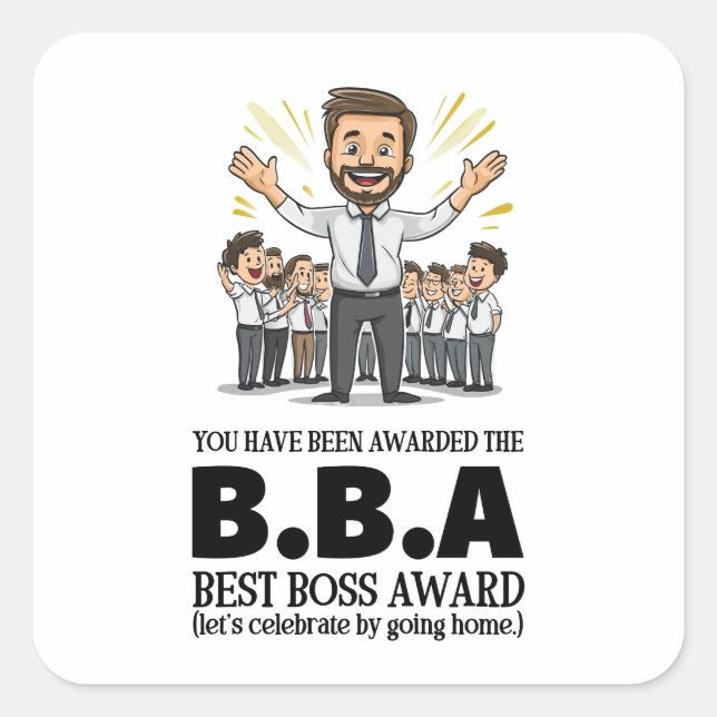 Boss Day Employee Appreciation Big Bad Boss  Square Sticker (Front)