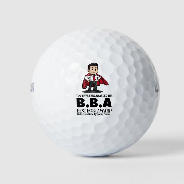 Boss Day Employee Appreciation  Golf Balls (Front)