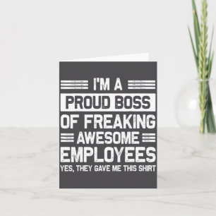 Boss Day Employee Appreciation Office Funny Boss  Card