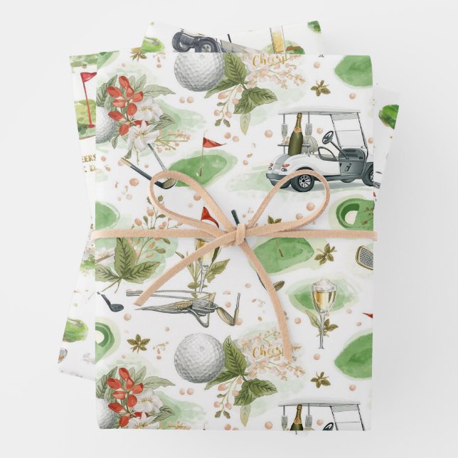 Boss Day for golfer  Wrapping Paper Sheet (In situ)