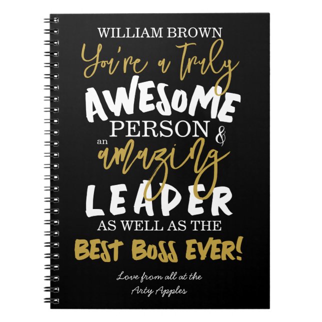 BOSS DAY, Week, amazing Boss gift christmas Notebook (Front)