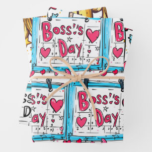 Boss Day Wrapping Paper Sheet