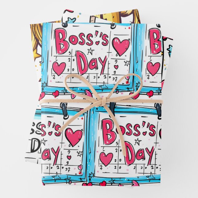 Boss Day  Wrapping Paper Sheet (In situ)