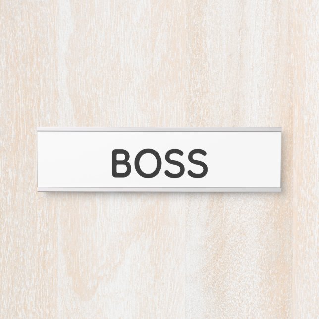 "Boss" Door Name Plate (Front)