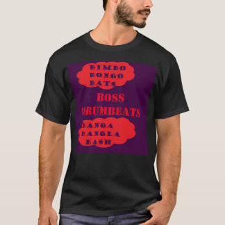 Boss drumbeats rock logo red purple T-Shirt