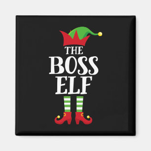 Boss Elf Family Matching Christmas Group Elf Pajam Magnet