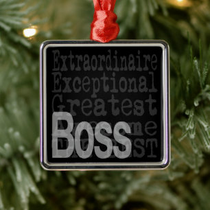 Boss Extraordinaire Metal Tree Decoration