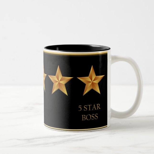Boss Five 5 Star Black Mug (Right)