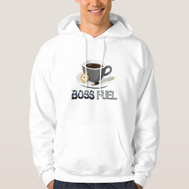 Boss Fuel Espresso, Pocket Watch for Entrepreneurs Hoodie (Front)