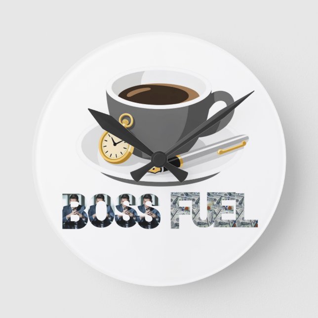 Boss Fuel Espresso, Pocket Watch Wall Clock (Front)