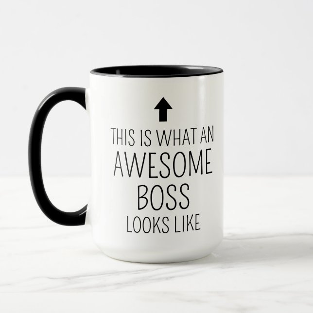 Boss Gift custom name Gift For Boss Appreciation Mug (Left)