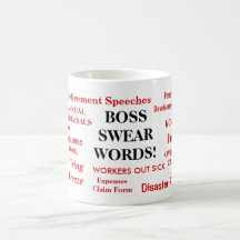 Boss Gift - Funniest Boss Joke Mug - Swear Words