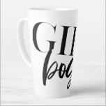 Boss Girl | Modern Black Text | Latte Mug<br><div class="desc">GIRL BOSS - modern,  fun,  trendy and powerful

***For additional zazzle business stationery,  advertising or merchandising items to match this item,  please contact us through the designer contact on the our zazzle homepage.</div>