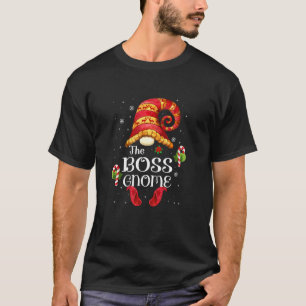 Boss Gnome Matching Family Christmas Gnome Pjs T-Shirt
