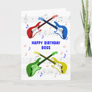 Boss Guitars Birthday Card