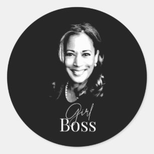Boss Kamala Harris For Liberal Democrats  Classic Round Sticker