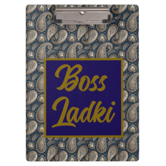 Boss Ladki South Asian Boss Girl Clipboard