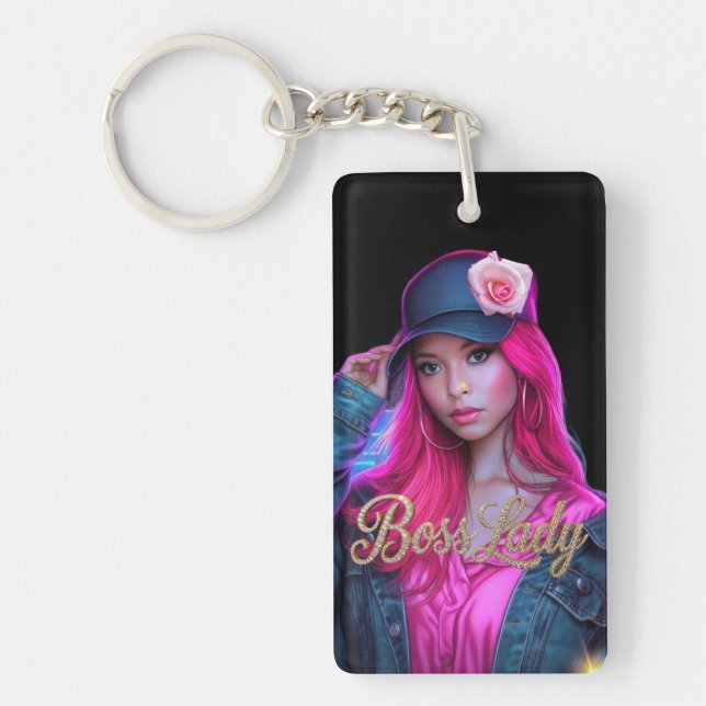 Boss Lady Acrylic Keychain (Front)