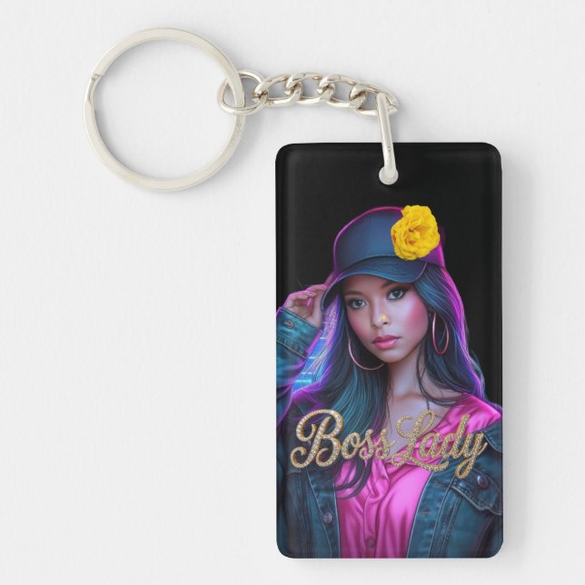 Boss Lady Acrylic Keychain (Front)
