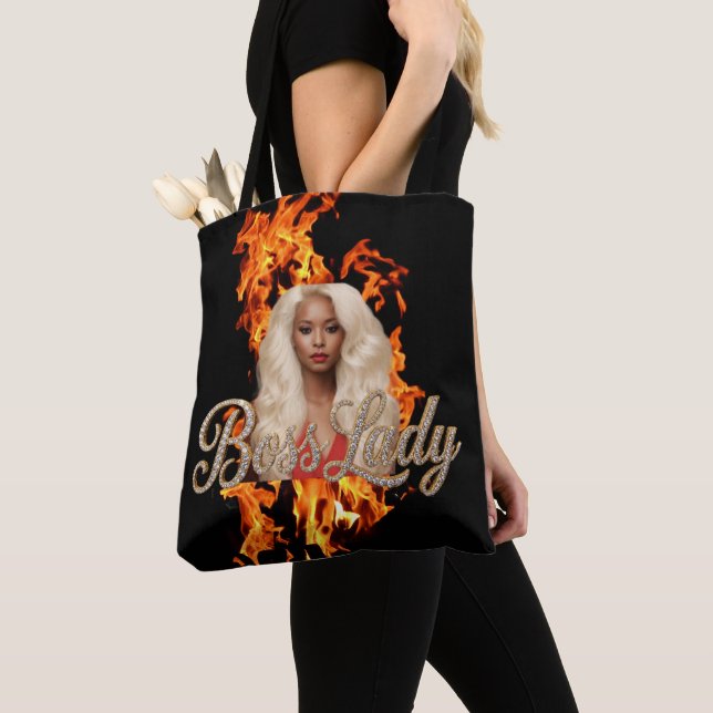Boss Lady All-Over-Print Tote Bag (Close Up)