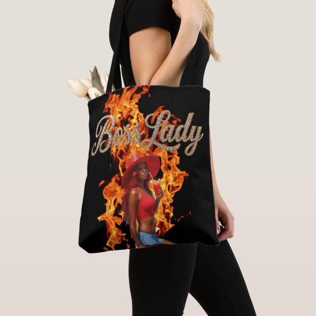Boss Lady All-Over-Print Tote Bag (Close Up)