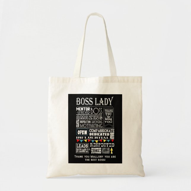 Boss Lady appreciation gift fashion Tote Bag (Front)