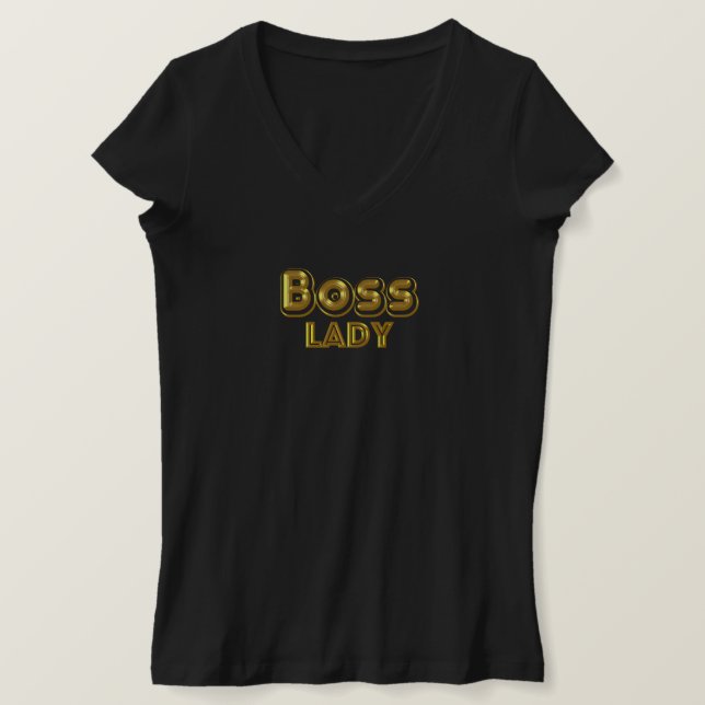 Boss Lady Bold Gold T-Shirt (Design Front)