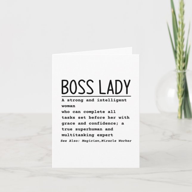 Boss lady card (Front)