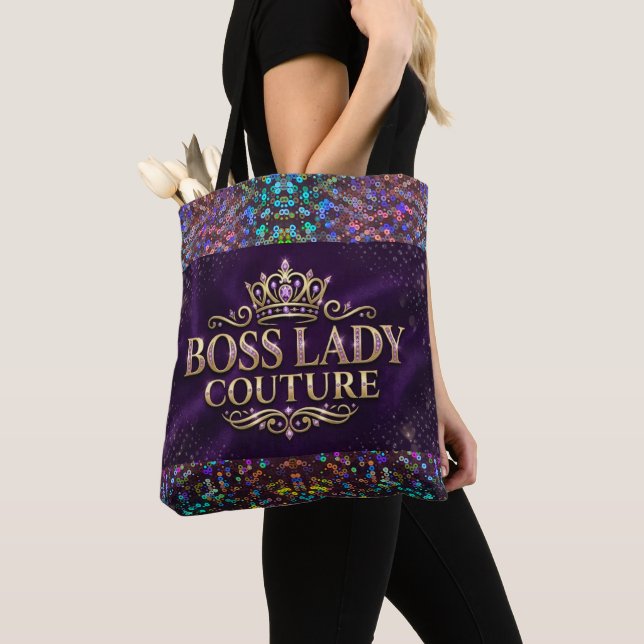Boss Lady Couture All-Over-Print Tote Bag (Close Up)
