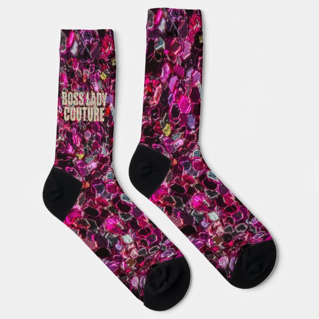 Boss Lady Couture Diamonds Crew Socks (Right)
