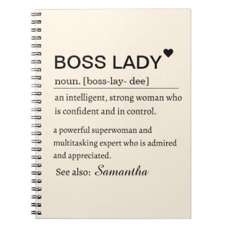 Boss Lady Definition Personalized  Notebook