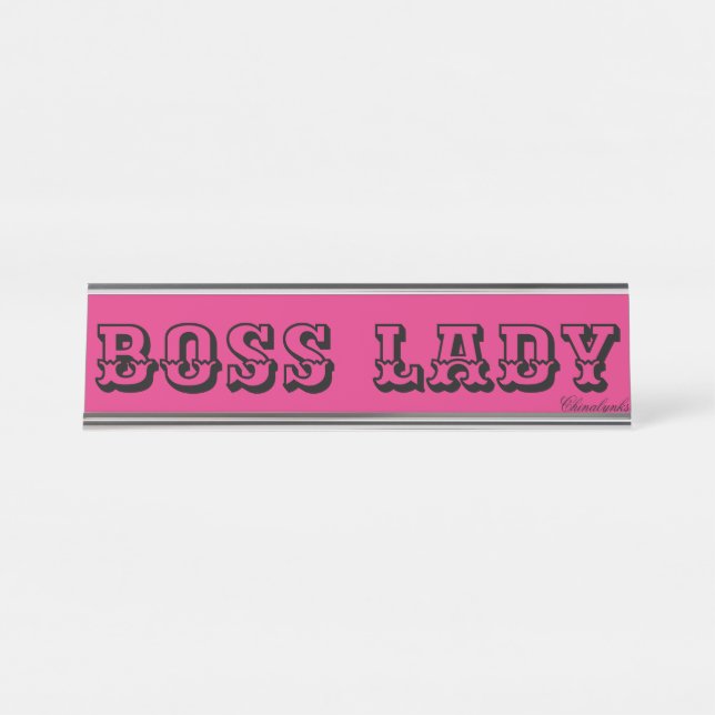 BOSS LADY DESK NAME PLATES (Front)